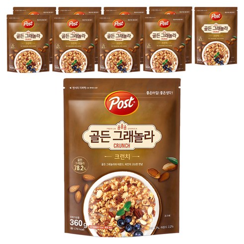 포스트 골든 그래놀라 크런치 시리얼, 360g, 10개