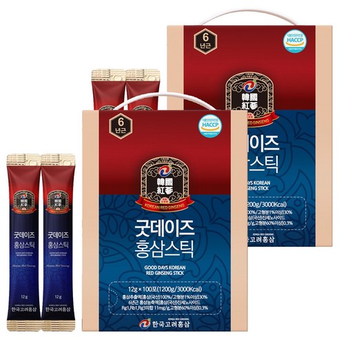 한국고려홍삼 굿데이즈 홍삼스틱, 1.2kg, 2개