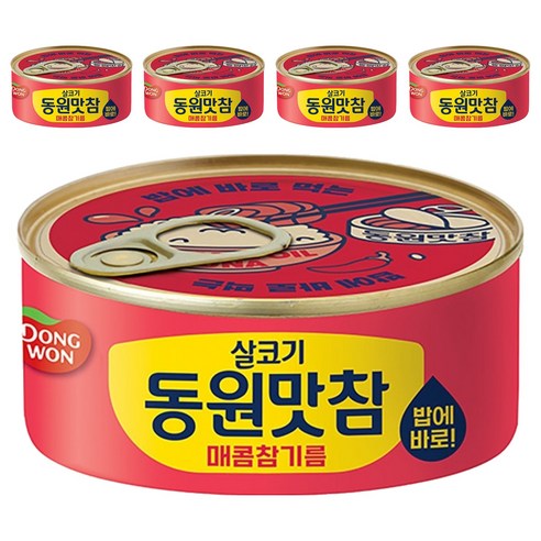 동원 살코기 동원맛참 매콤참기름 통조림, 135g, 5개
