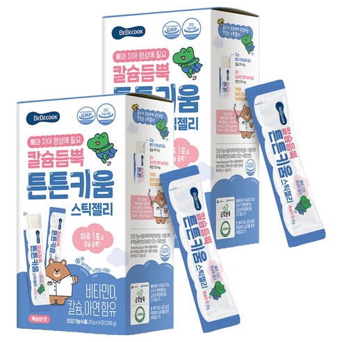 베베쿡 칼슘듬뿍 튼튼키움 스틱젤리 14p, 2개, 280g