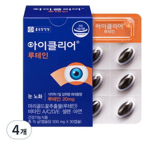 아이클리어 루테인 15g, 4개, 30정