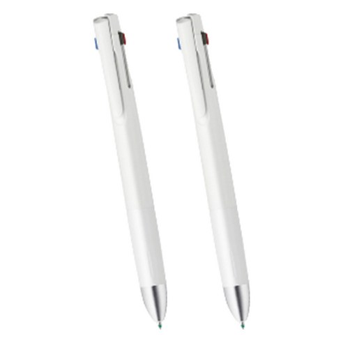 제브라 블렌 4 + S 펜 0.5mm, 화이트, 2개