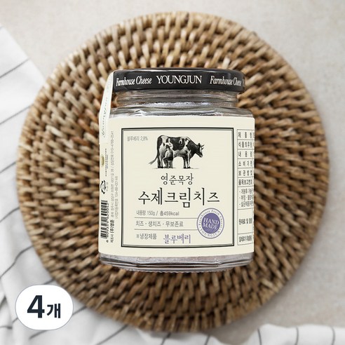 영준목장 수제크림치즈 블루베리, 150g, 1개입, 4개