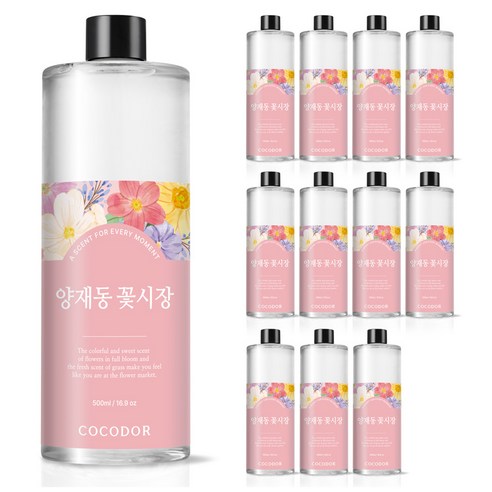 코코도르 디퓨저 리필액 대용량, 양재동꽃시장, 500ml, 12개