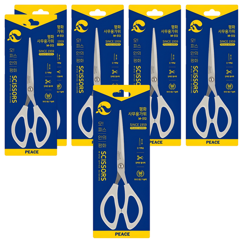 피스코리아 오피스 가위 M-512, 랜덤발송, 6개