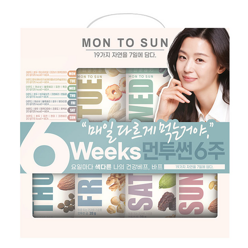 먼투썬 6주 하루견과, 20g, 42개입
