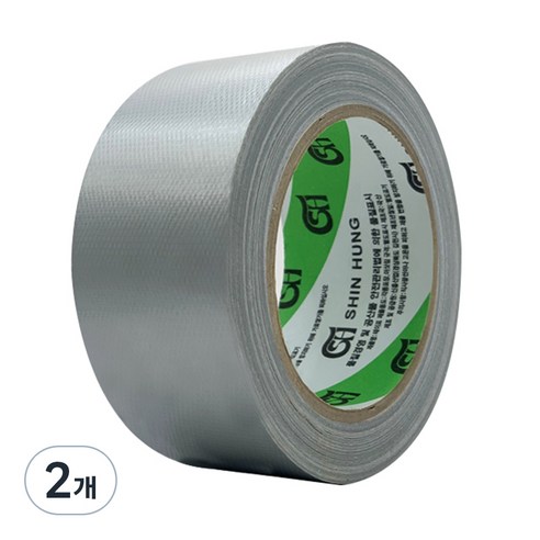 신흥테이프 대용량 면테이프 은색 48mm x 25m, 2개