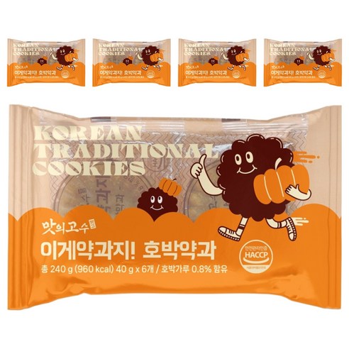 맛의고수 이게약과지 호박약과 6p, 240g, 5개