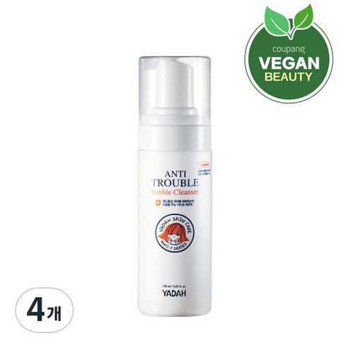 AHC 온리포맨 폼 클렌저 140ml 1개 클렌징폼 16 야다 안티트러블 버블클렌저, 150ml, 4개