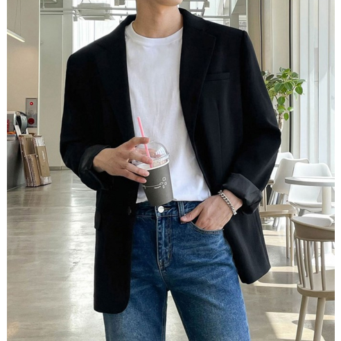 남성을 위한 품격 있는 스타일의 필수품: 프리미엄 스탠다드 싱글 자켓 블레이저