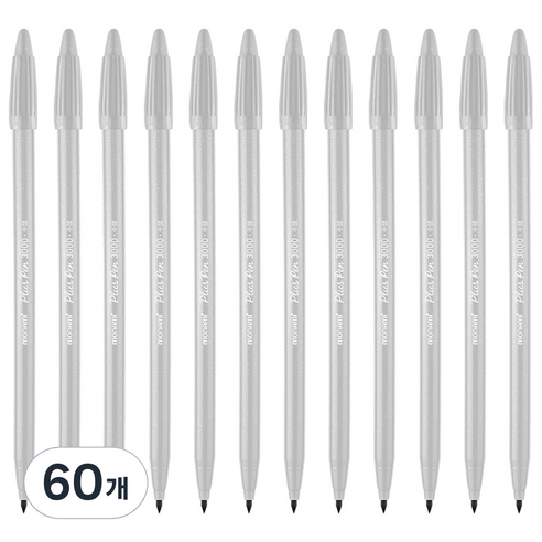 모나미 3000 피그먼트 프러스펜 0.4mm, NG 2 클라우드그레이, 60개