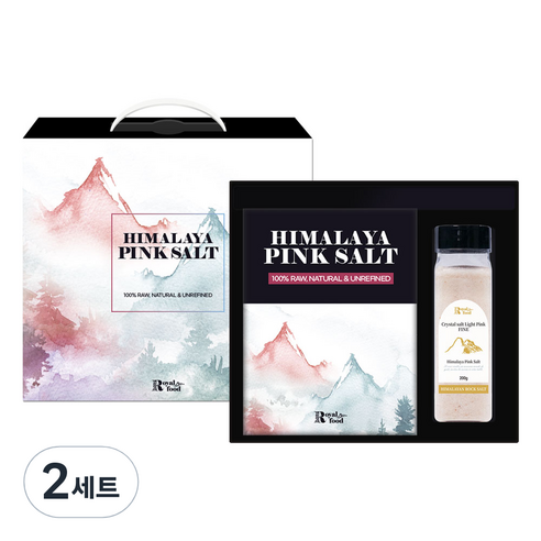 로얄푸드 히말라야 고운 핑크소금 로얄리필 세트 2호, 800g, 2세트
