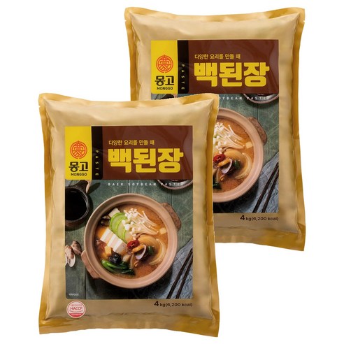 몽고식품 백된장, 4kg, 2개