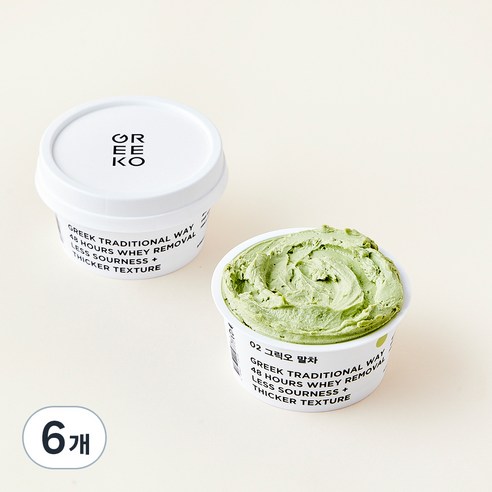 그릭오 말차 그릭요거트, 100g, 6개