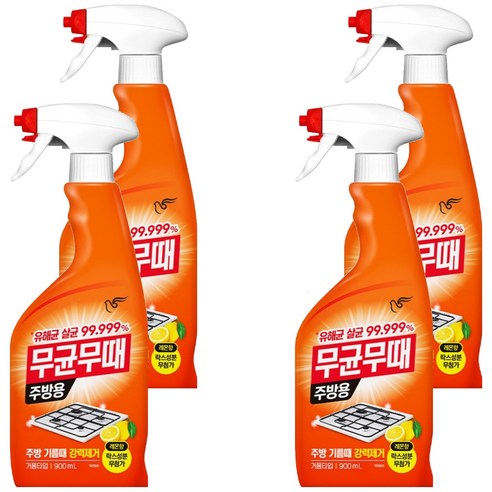무균무때 주방용 세정제, 900ml, 4개