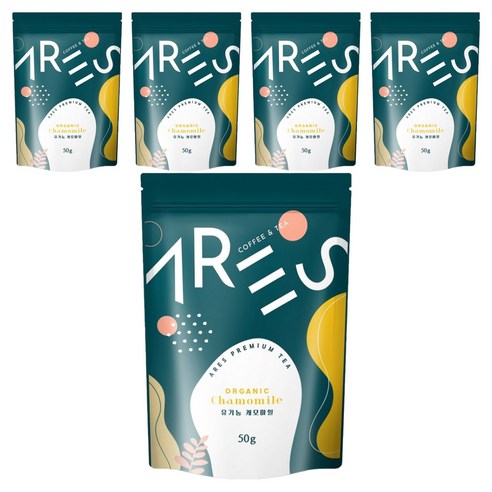 아레스 유기농 캐모마일 허브차, 50g, 1개입, 5개