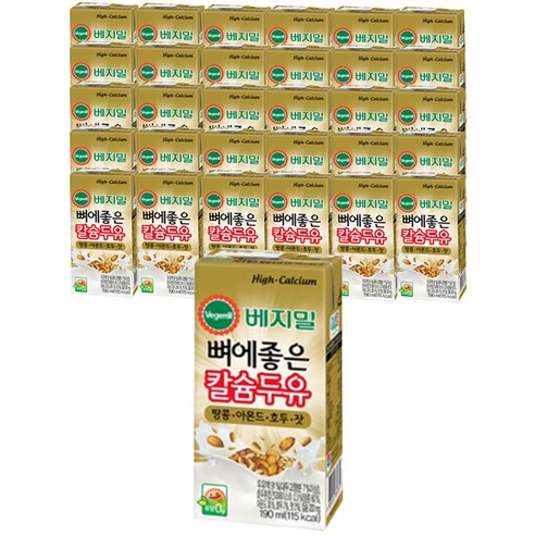 베지밀 뼈에좋은 칼슘두유 땅콩 아몬드 호두 잣, 190ml, 64개