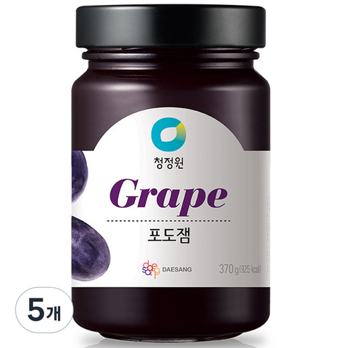 청정원 포도잼, 370g, 5개
