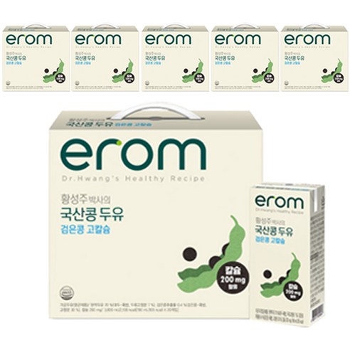 이롬 황성주 국산콩 검은콩 고칼슘 두유, 190ml, 120개