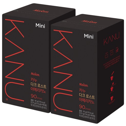 카누 미니 다크 로스트 아메리카노, 90개입, 2개