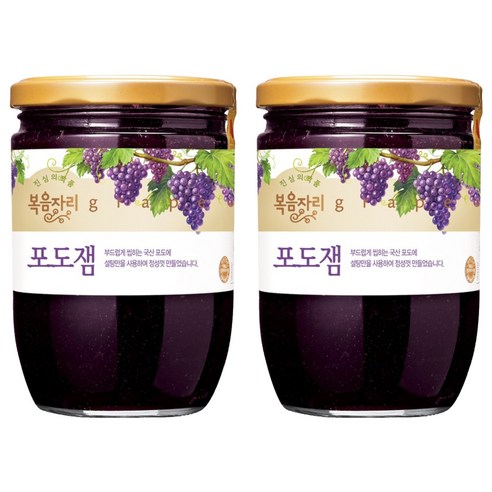 복음자리 포도잼, 620g, 2개