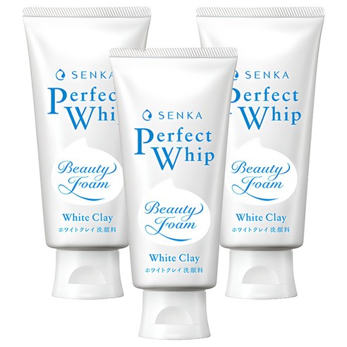 센카 NEW 퍼펙트 휩 화이트 클레이 클렌징폼, 120g, 3개
