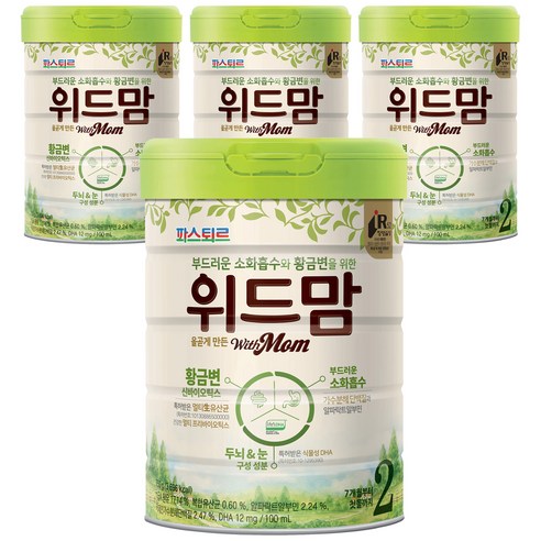 파스퇴르 위드맘 2단계, 4개, 750g