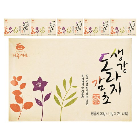 지산식품 생강도라지감초차, 1.2g, 25개입, 6개