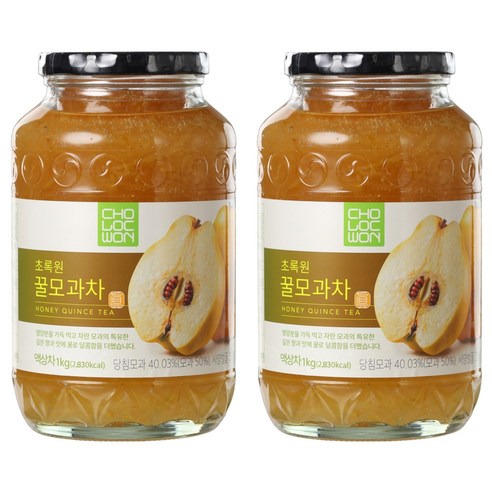 초록원 꿀모과차, 1kg, 2개입, 1세트