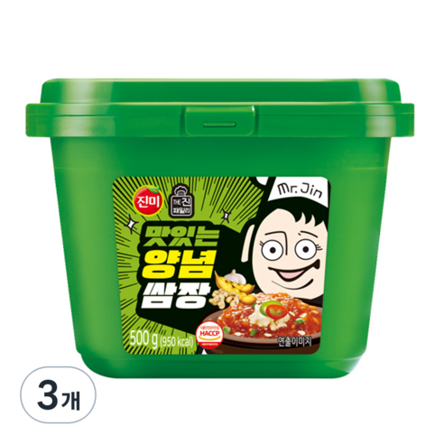 진미 맛있는 양념쌈장, 500g, 3개