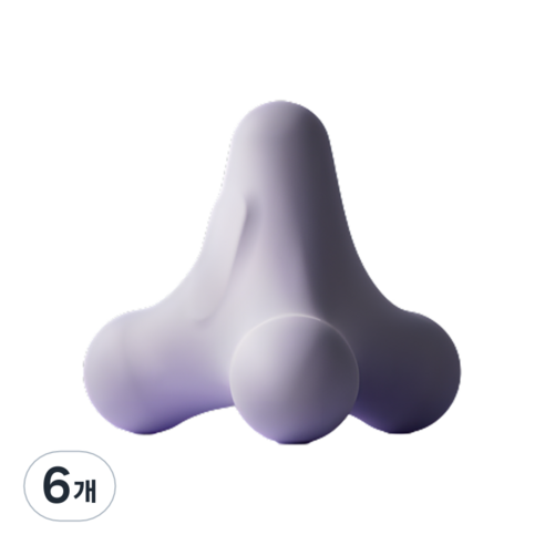 ACDI 다목적 스트레칭 사각 파스텔 마사지볼, 퍼플, 6개
