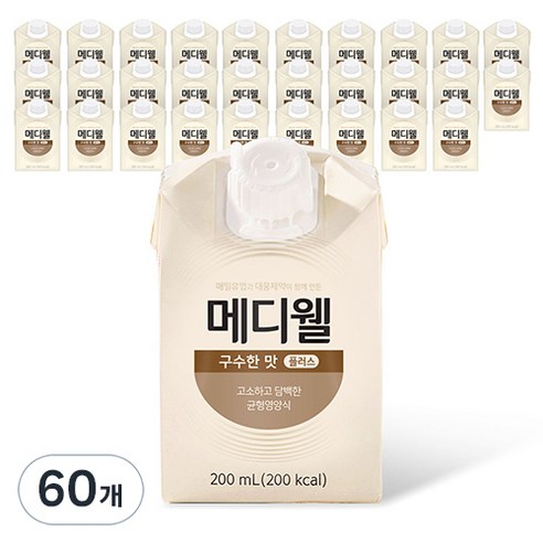 메디웰 구수한맛 플러스, 200ml, 60개