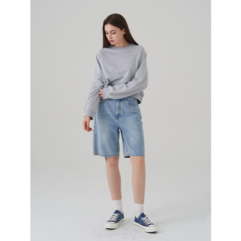 ELLE PARIS 라글란 세미 크롭 스웻셔츠 - 스타일과 편안함을 동시에
