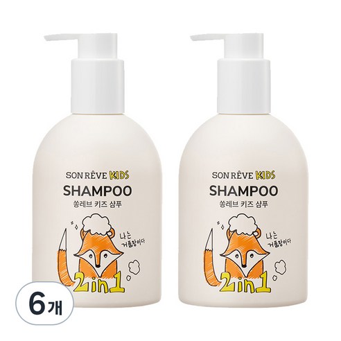 쏭레브 키즈 샴푸 2 in 1 스윗캔디향, 300ml, 6개