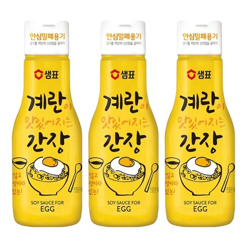 샘표 계란이 맛있어지는 간장, 200ml, 3개