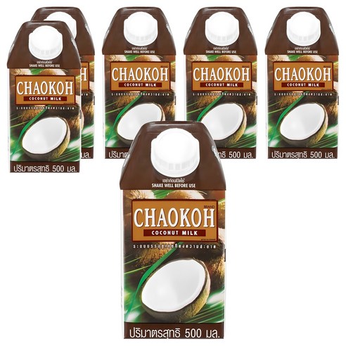 차오코 코코넛 밀크, 500ml, 6개