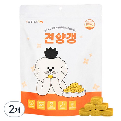리스펫랩 강아지 노령견 간식 견양갱 7g x 30p, 210g, 2개, 면역력 유지
