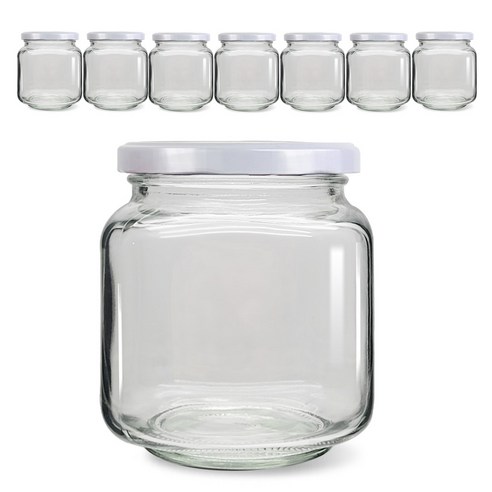 미르 사각유리병 1000 낮은형, 800ml, 8개