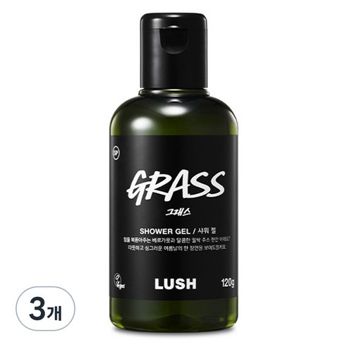 러쉬 그래스 샤워 젤, 120g, 3개