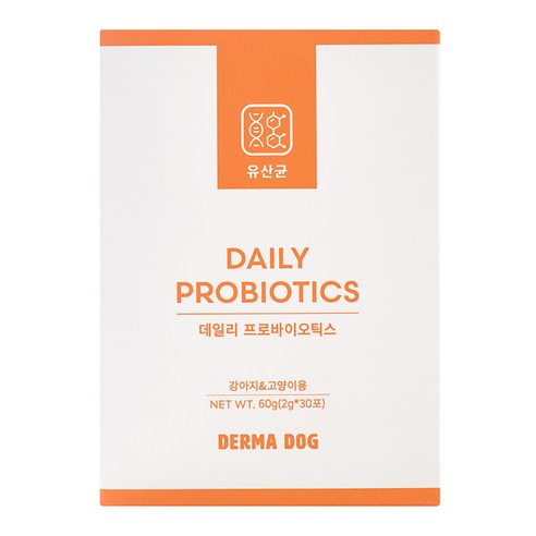 더마독 반려동물 데일리 프로바이오틱스 유산균 2g x 30p, 1개, 소화기능 개선