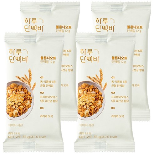 프로틴방앗간 블론디오트 하루 단백질바, 45g, 4개