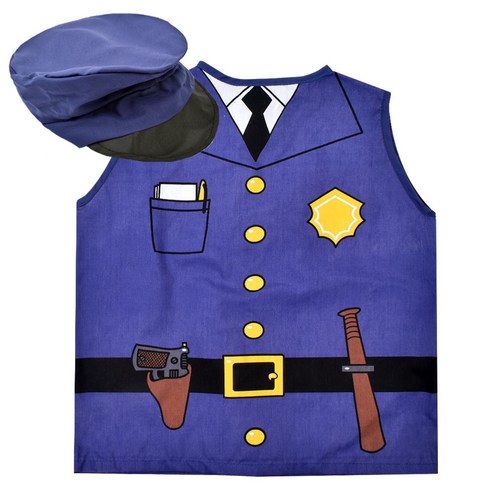 오즈토이 역할가운 유니폼 경찰 경찰놀이를 즐기는 아이들을 위한 경찰 역할가운