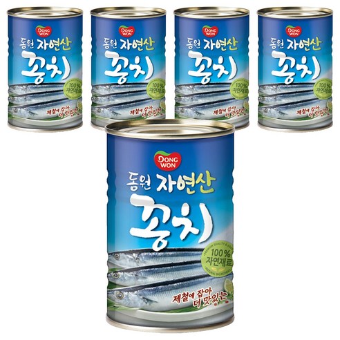 동원 꽁치 통조림, 300g, 5개
