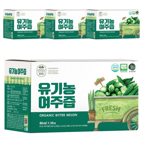 유기농마루 여주즙 30p, 4개, 2400ml