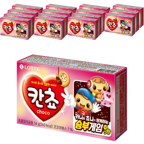 롯데제과 칸쵸 초코맛, 54g, 16개