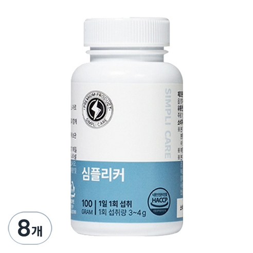 심플리커 아르기닌 야관문 블랙마카 아연 대용량, 100g, 8개