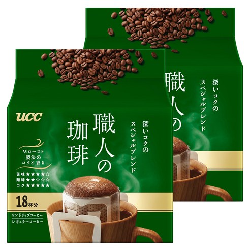 UCC 쇼쿠닝 스페셜 블랜드 드립백커피, 7g, 2개, 18개입