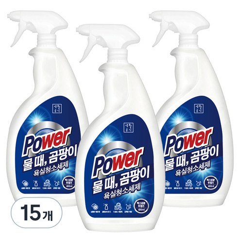 생활공식 파워 욕실청소세제, 15개, 600ml