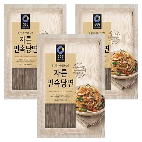 청정원 자른 민속당면, 500g, 3개