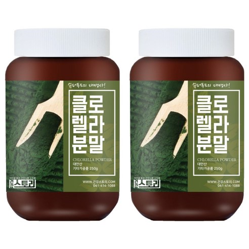 건강스토리 클로렐라 분말, 2개, 250g